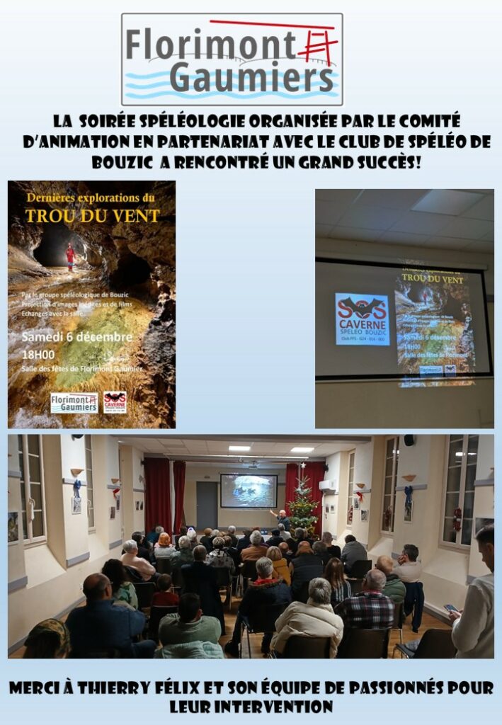 succès de la soirée spéleo