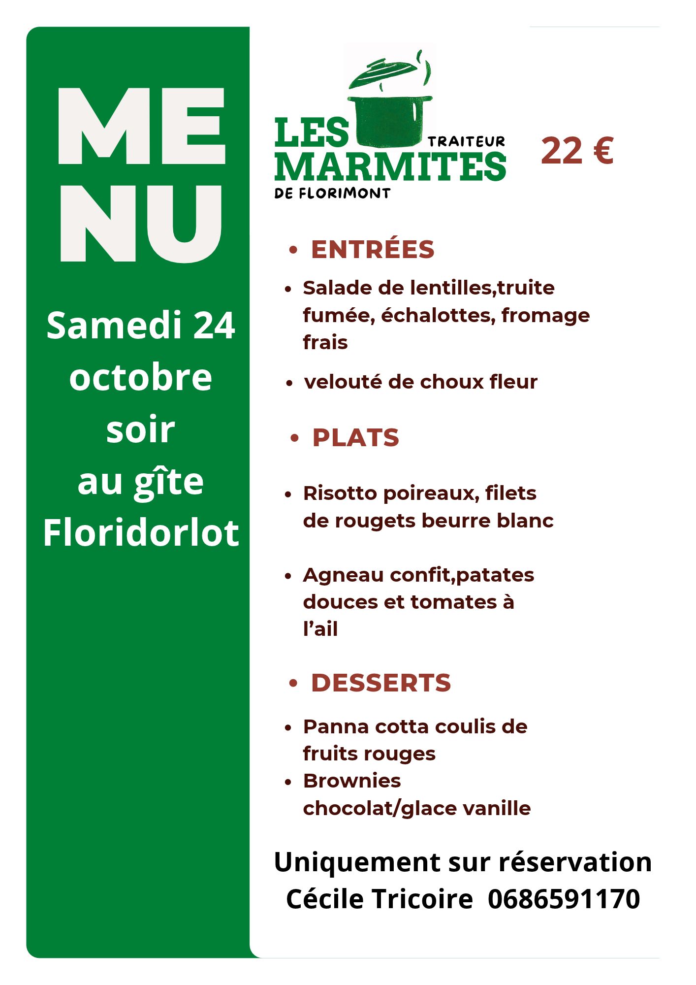 menu samedi 24